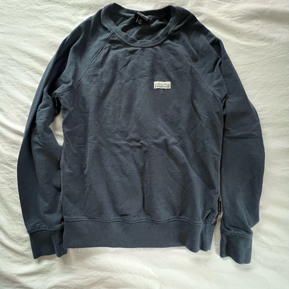 Patagonia Organic Cotton Sweatshirt XS Navy Blue
